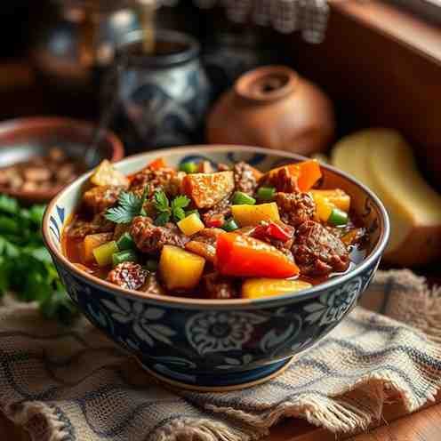 Mary Ann's Beef Isombe - Healthy & Hearty Rwandan Stew